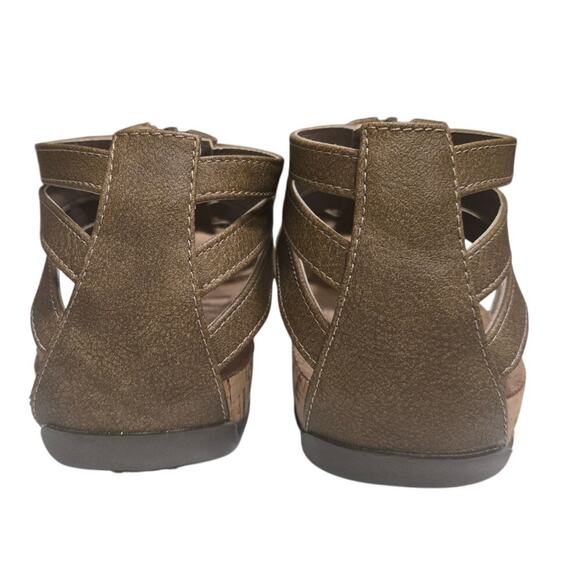 Bearpaw Layla II Cutest Light-Brown Leather Zip Gladiator Sandals Women Size 7 - Picture 5 of 8